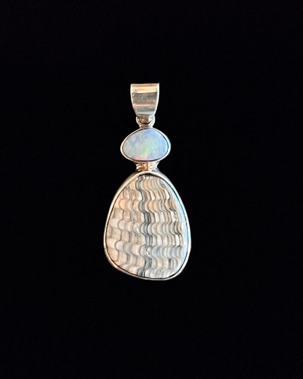 Product Image and Link for Sterling Silver Anadara Pendant with Opal