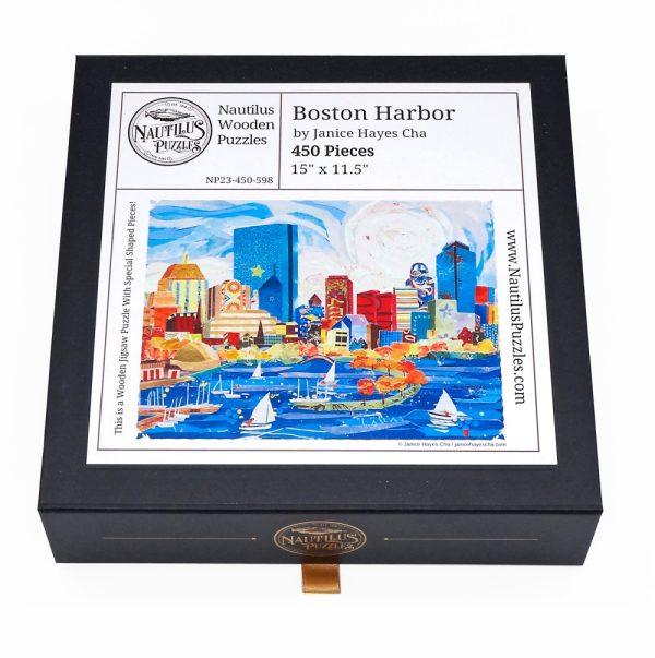 Product Image and Link for Boston Harbor (450 Piece Wooden Jigsaw Puzzle)
