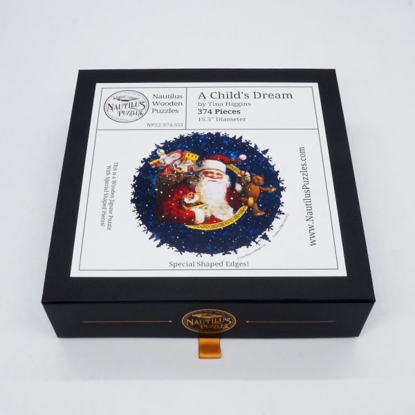 Product Image and Link for A Child’s Dream (374 Pieces) Christmas Wooden Puzzle