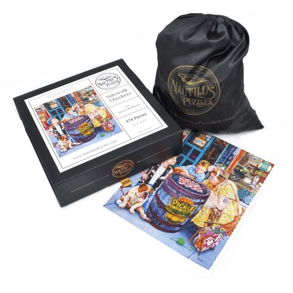 Product Image and Link for Sidewalk Checkers (474 Piece Wooden Jigsaw Puzzle)