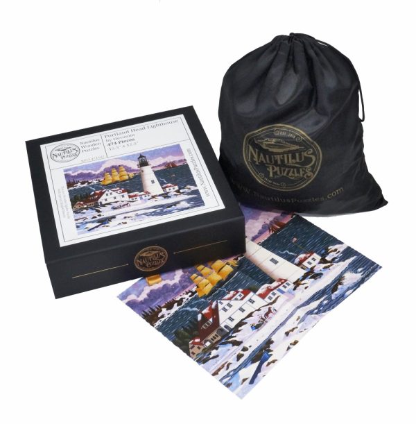 Product Image and Link for Portland Head Lighthouse (474 Piece Wooden Jigsaw Puzzle)