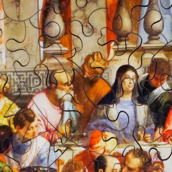 Product Image and Link for The Wedding Feast At Cana By Paolo Veronese (60 Piece Mini Wooden Jigsaw Puzzle)