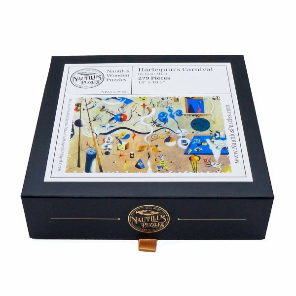 Product Image and Link for Harlequin’s Carnival By Joan Miró (279 Piece Wooden Jigsaw Puzzle)