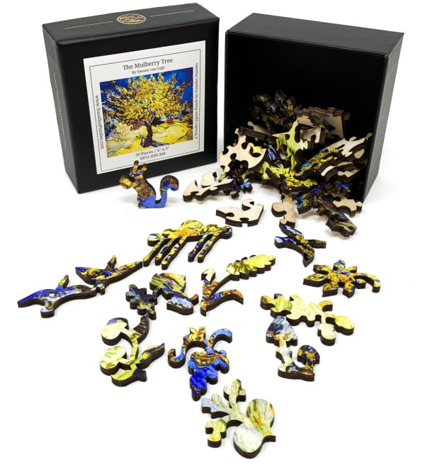 Product Image and Link for The Mulberry Tree By Vincent Van Gogh (50 Piece Mini Wooden Jigsaw Puzzle)
