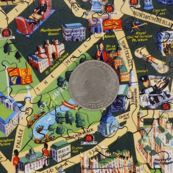 Product Image and Link for Picture Map Of London (505 Piece Wooden Jigsaw Puzzle)