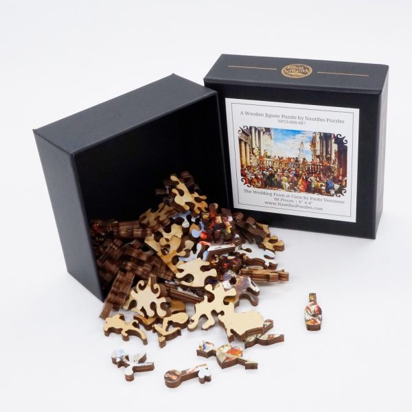 Product Image and Link for The Wedding Feast At Cana By Paolo Veronese (60 Piece Mini Wooden Jigsaw Puzzle)