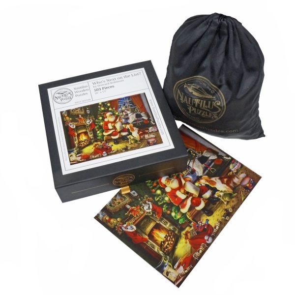 Product Image and Link for Who’s Next On The List (503 Pieces) Christmas Wooden Puzzle