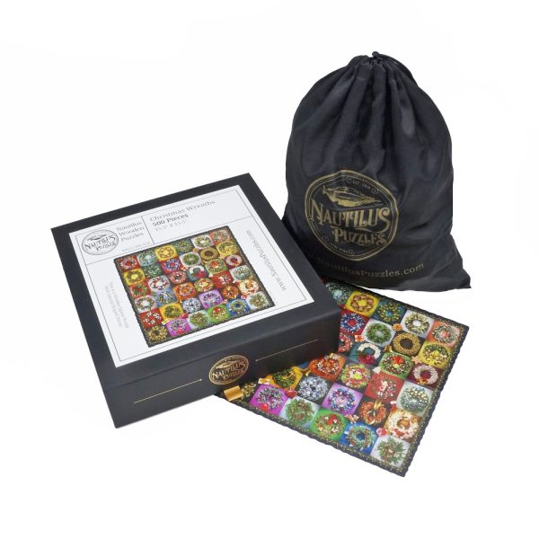 Product Image and Link for Christmas Wreaths (500 Pieces) Christmas Wooden Jigsaw Puzzle