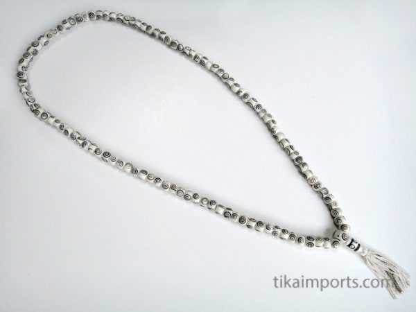 Product Image and Link for Carved Bone Mala- Bullseye