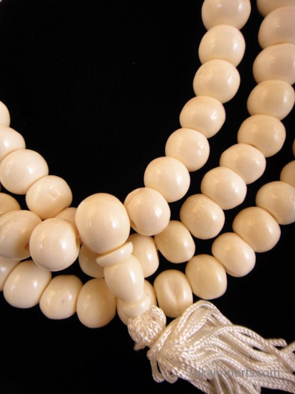 Product Image and Link for White Bone Mala- 12mm