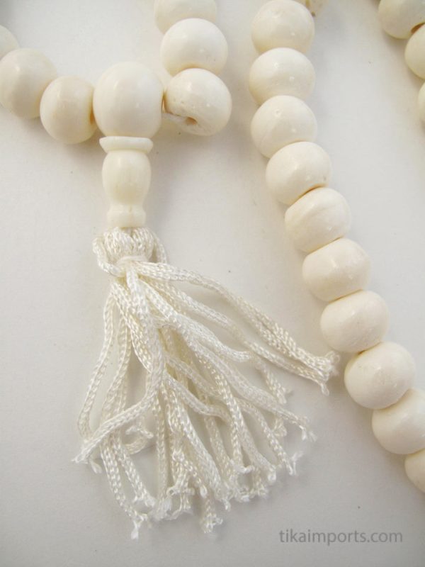 Product Image and Link for White Bone Mala- 12mm