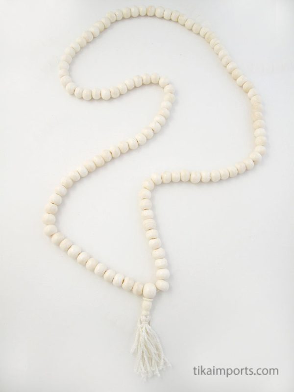 Product Image and Link for White Bone Mala- 12mm