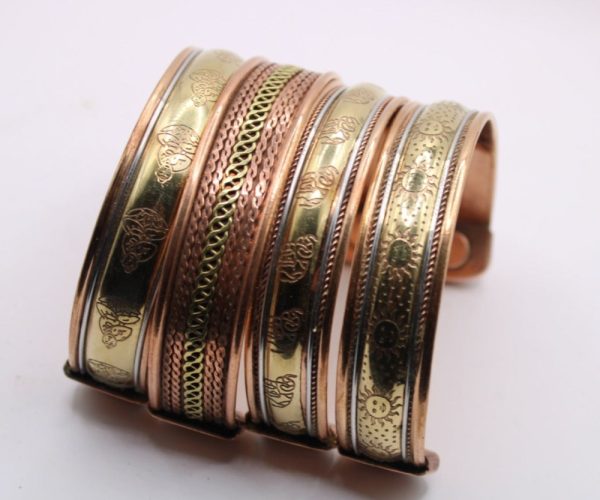 Product Image and Link for Tri-Metal Magnet Bracelet Cuff – Wide