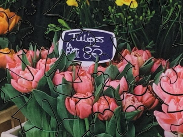 Product Image and Link for French Flower Market (122 Piece Wooden Jigsaw Puzzle)
