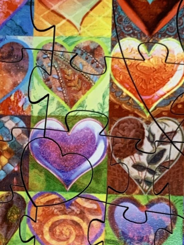 Product Image and Link for Hearts (59 Piece Mini Wooden Jigsaw Puzzle)