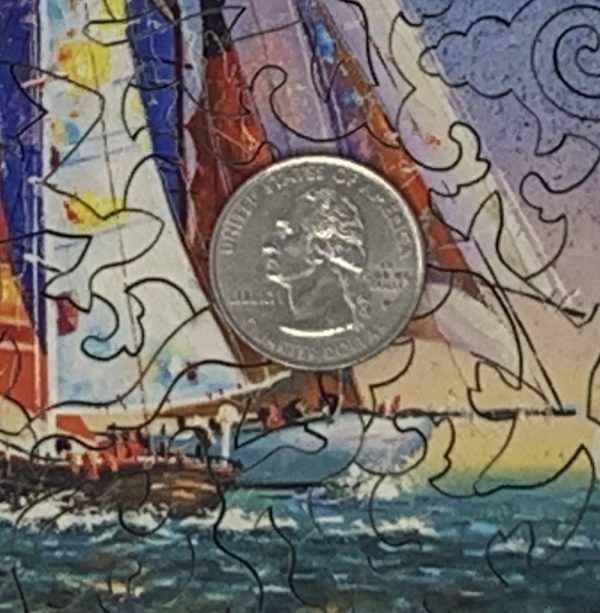 Product Image and Link for Sails On The Open Sea (53 Piece Mini Wooden Jigsaw Puzzle)