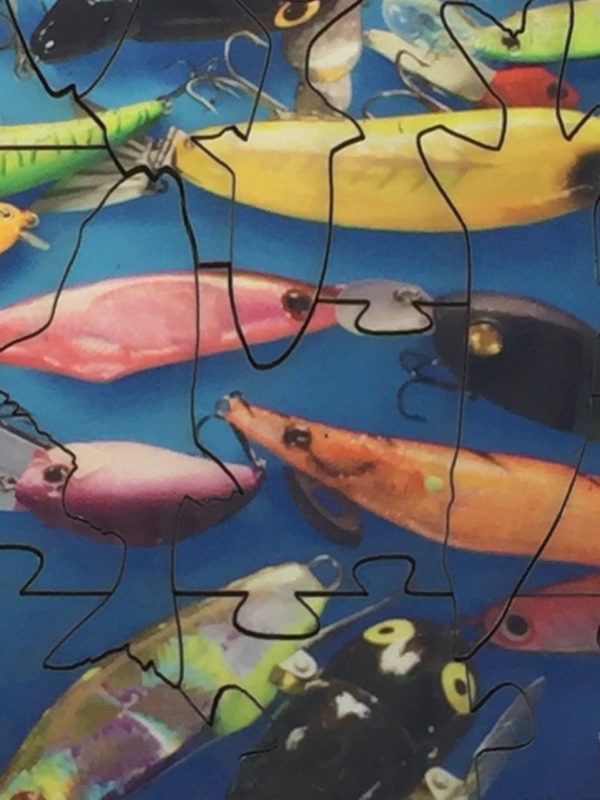 Product Image and Link for Fishing Lures (51 Piece Mini Wooden Jigsaw Puzzle)