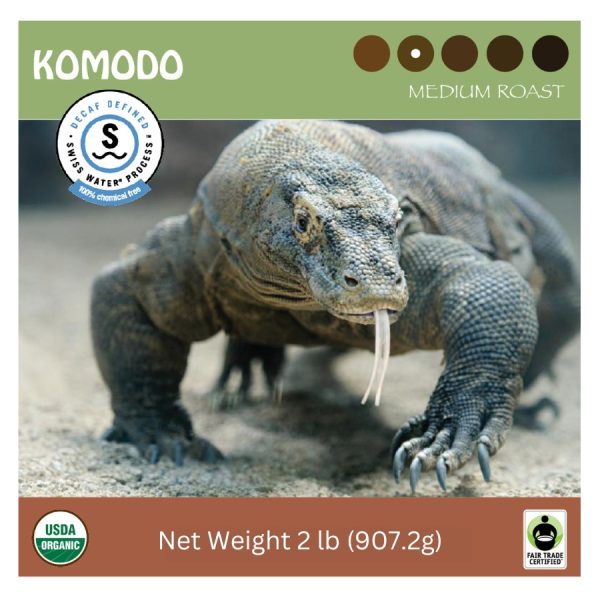 Product Image and Link for Komodo Swiss Water Process Decaff. 2 lbs – organic and fair trade cerified coffee