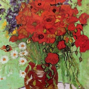 Product Image and Link for Vase With Red Poppies And Daisies, 1890 By Van Gogh (120 Piece Wooden Jigsaw Puzzle)