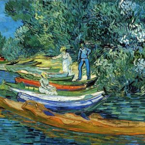Product Image and Link for Rowing Boats On The Banks Of The Oise By Vincent Van Gogh (434 Piece Wooden Jigsaw Puzzle)