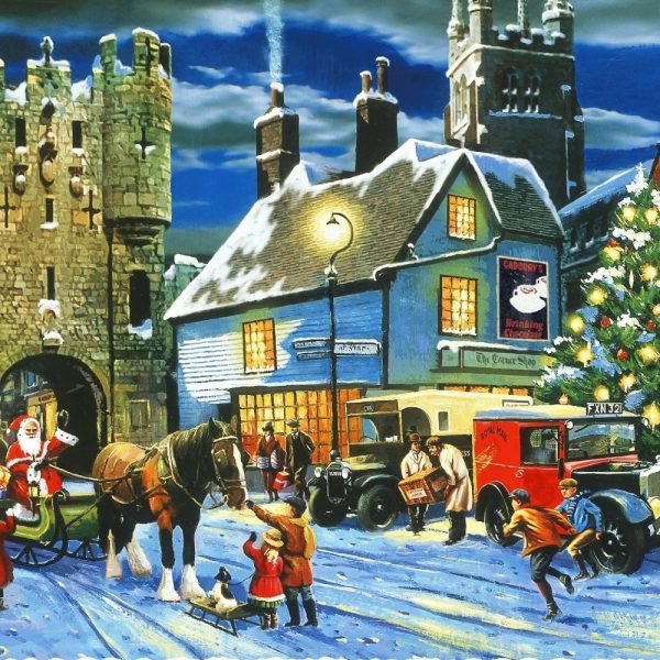 Product Image and Link for Victorian Christmas Village (608 Piece Wooden Christmas Jigsaw Puzzle)