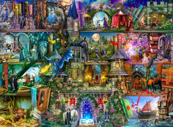 Product Image and Link for Once Upon A Fairytale (428 Piece Wooden Jigsaw Puzzle)