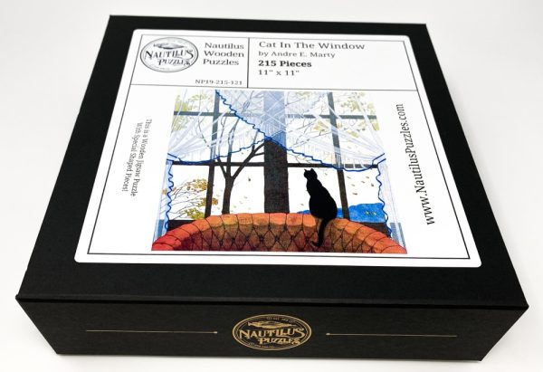 Product Image and Link for Cat In The Window – 215 Piece Cat Wooden Jigsaw Puzzle
