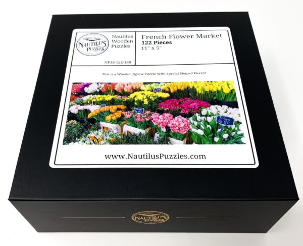 Product Image and Link for French Flower Market (122 Piece Wooden Jigsaw Puzzle)