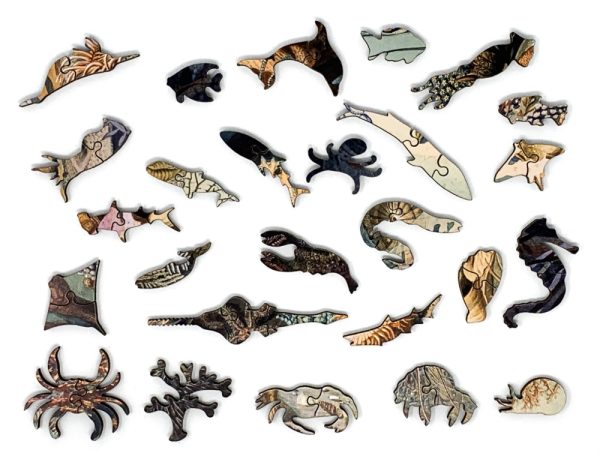 Product Image and Link for Ocean Life By James M. Sommerville (475 Piece Ocean Wooden Jigsaw Puzzle)