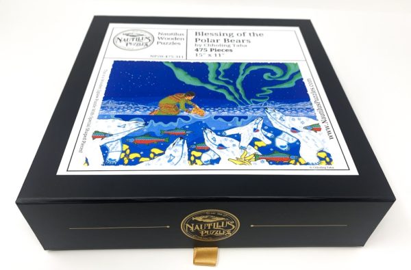 Product Image and Link for Blessing Of The Polar Bears – 475 Piece Wooden Jigsaw Puzzle