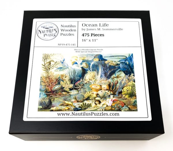 Product Image and Link for Ocean Life By James M. Sommerville (475 Piece Ocean Wooden Jigsaw Puzzle)