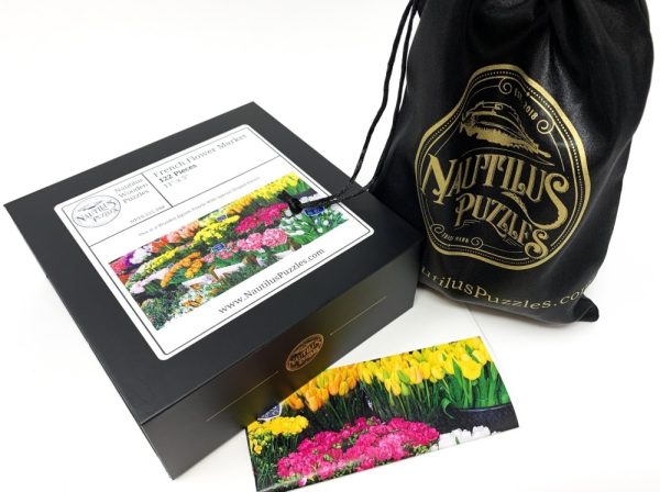 Product Image and Link for French Flower Market (122 Piece Wooden Jigsaw Puzzle)