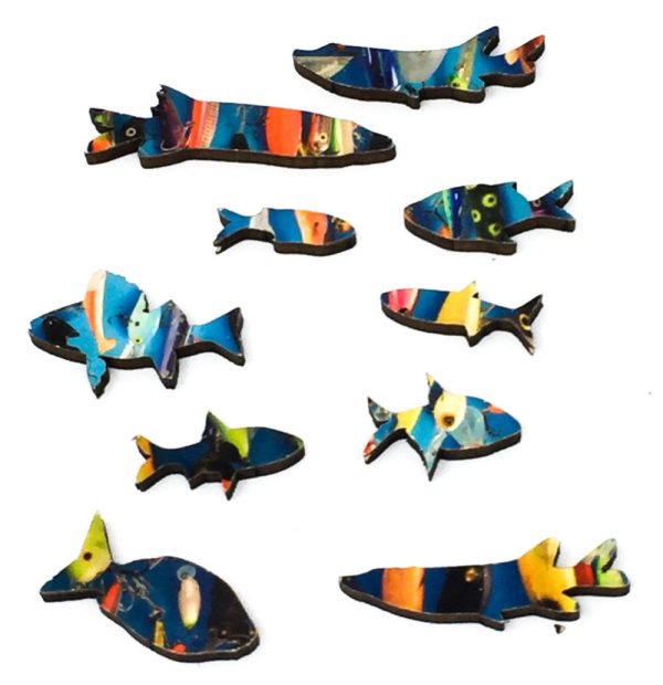 Product Image and Link for Fishing Lures (51 Piece Mini Wooden Jigsaw Puzzle)