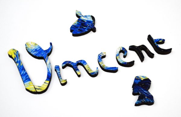 Product Image and Link for Starry Night By Vincent Van Gogh (50 Pieces) Mini Wooden Jigsaw Puzzle
