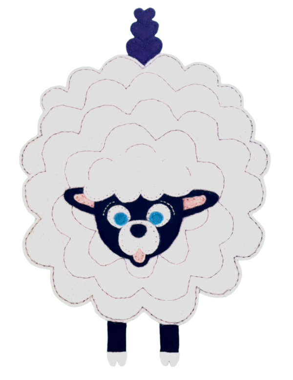 Product Image and Link for Fluffy Lamb DIY, PNG File Craft Pattern. Digital Download.