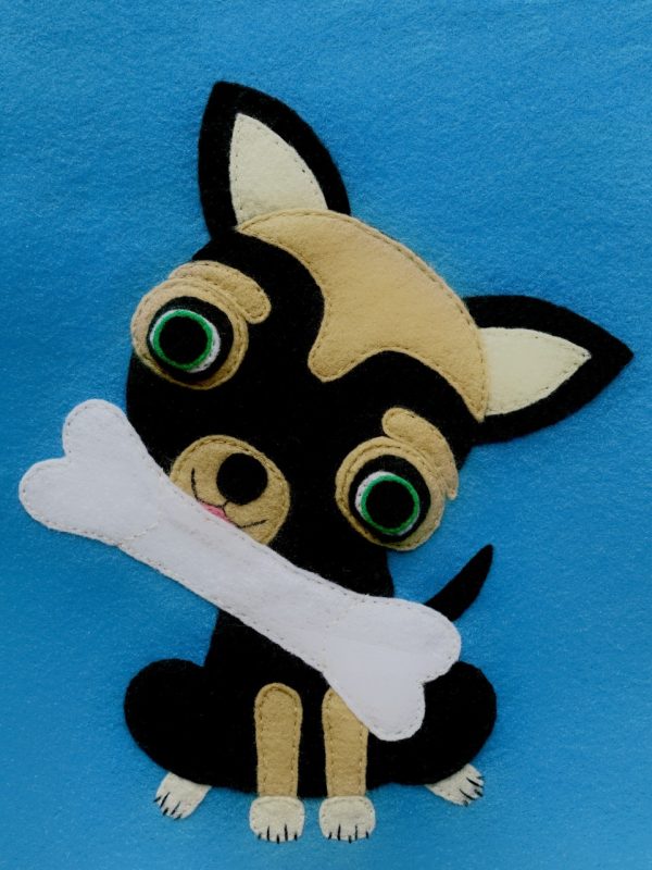 Product Image and Link for Puppy – Black and Beige, Do-it-yourself Fun, Felt Pattern Animal Craft