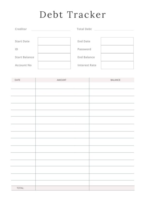 Product Image and Link for Debt Tracker