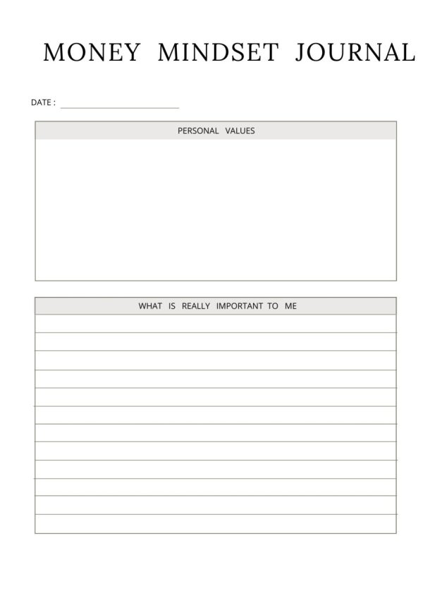 Product Image and Link for Money Mindset Journal