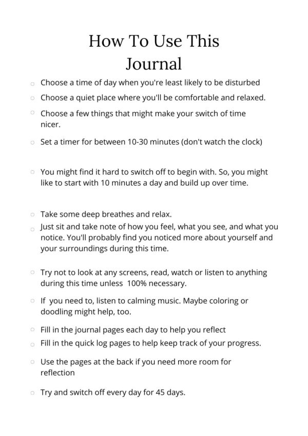 Product Image and Link for Switch Off Journal
