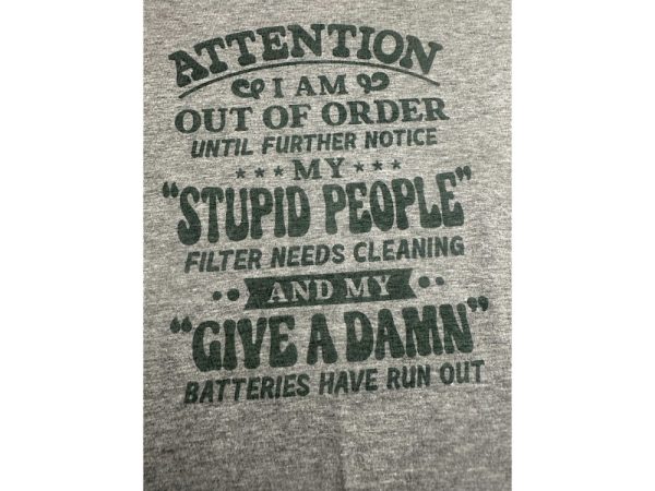 Product Image and Link for Attention Graphic T-shirt Heather Gray