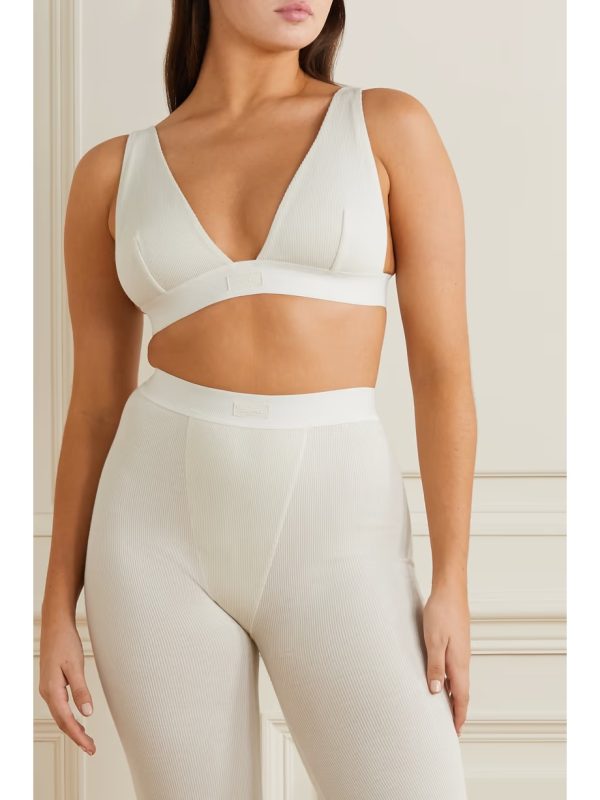 Product Image and Link for SKIMS PLUS SIZE Seamless Rib Intimates Scoop Bralettes