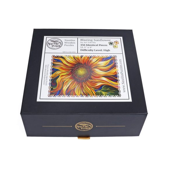 Product Image and Link for Blazing Sunflower (356 Piece Wooden Jigsaw Puzzle)