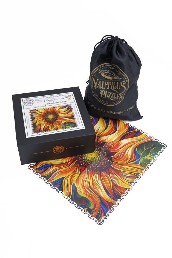 Product Image and Link for Blazing Sunflower (356 Piece Wooden Jigsaw Puzzle)