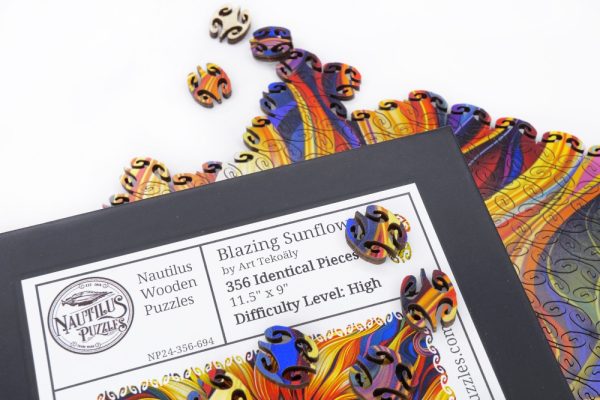 Product Image and Link for Blazing Sunflower (356 Piece Wooden Jigsaw Puzzle)