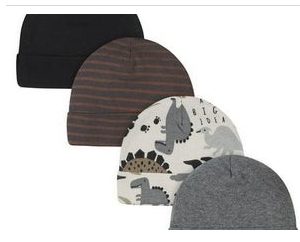 Product Image and Link for GB Newborn Dinosaur Caps 4 Piece
