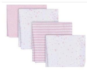 Product Image and Link for GB4-Pack Baby Girls Stars Washcloths