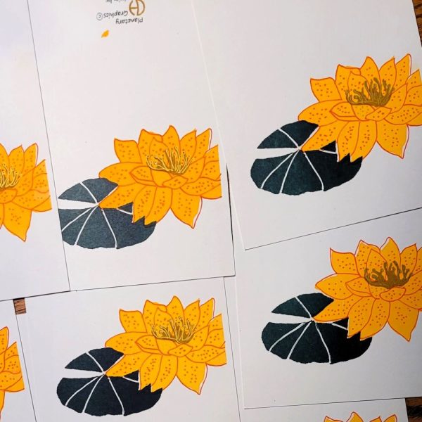 Product Image and Link for Hand printed/hand embellished risograph art cards