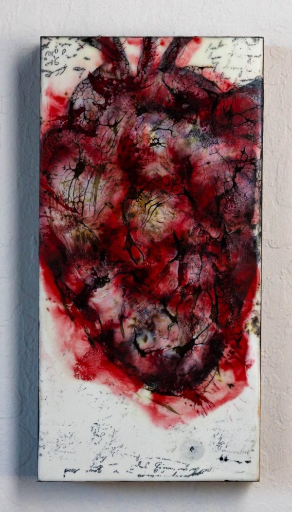 Product Image and Link for Heart – Encaustic Painting