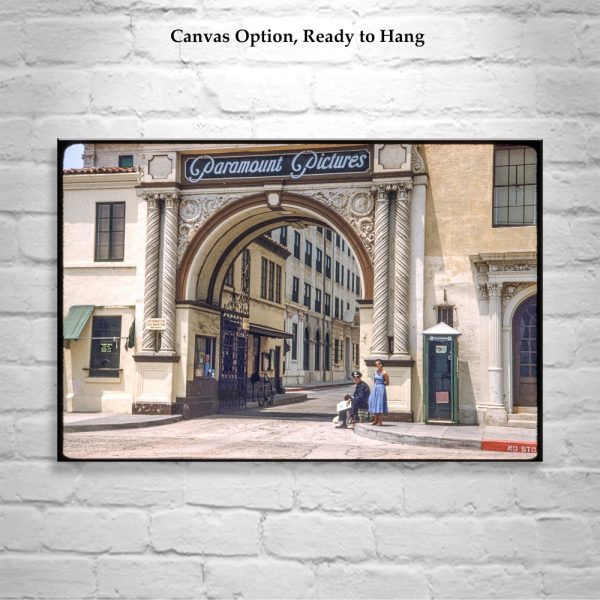 Product Image and Link for Paramount Studios Vintage Photo at Bronson Gate – Historic Hollywood Art Print | California Movie Studio Wall Art