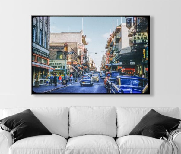 Product Image and Link for Vintage Photo of Busy Chinatown Street Scene, San Francisco – Historic City Art Print | California Wall Art